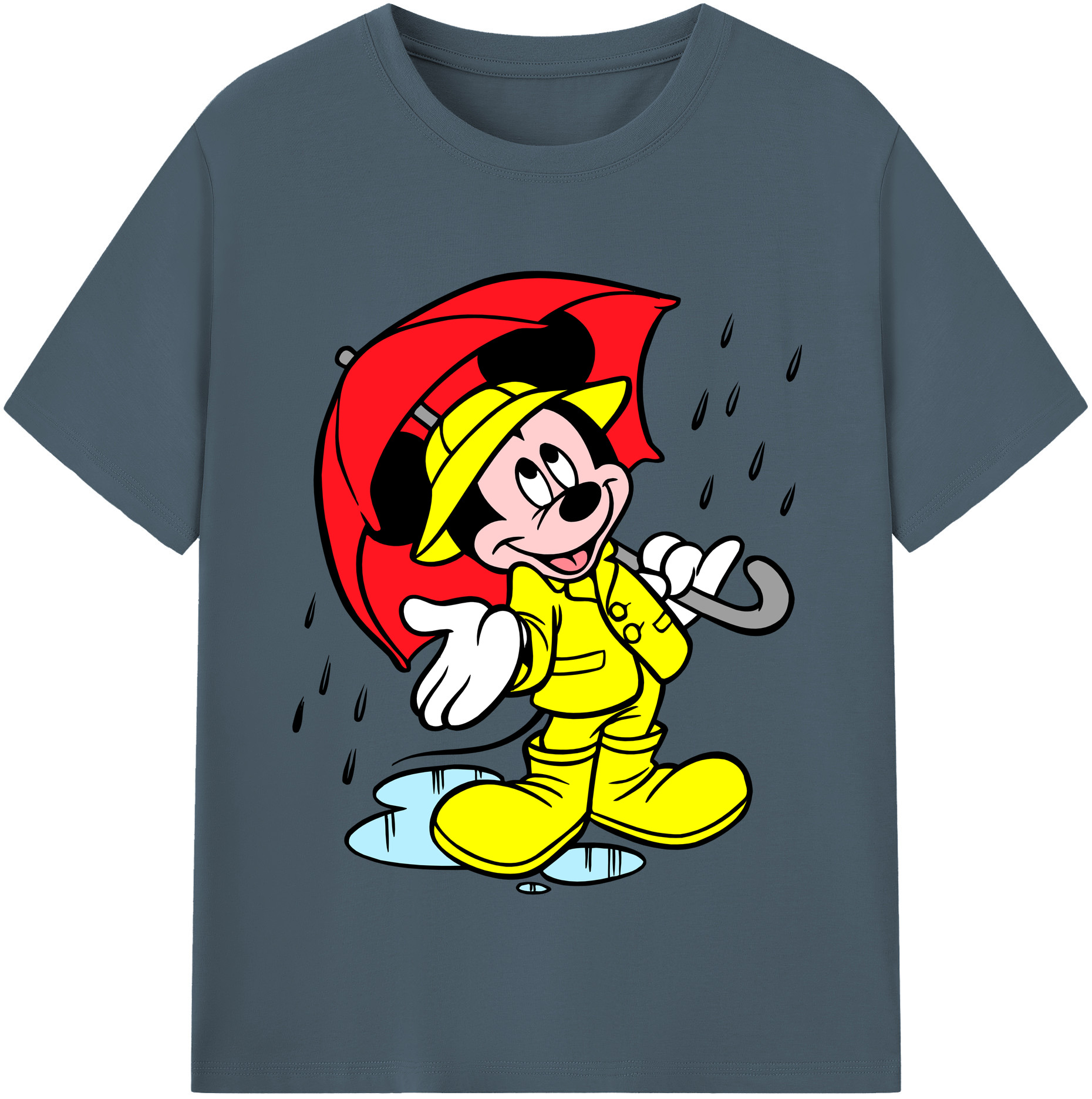 （画像用） ミッキーマウス Mickey Mouse 綿100％半袖Tシャツ（フロントプリント）